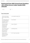 Brazing test Exam 2025 &lpar;Actual Exam&rpar; Questions with verified Answers &lpar;Latest Update 2025&rpar; UPDATE&excl;&excl;