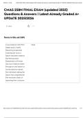 CMAS 258N FINAL EXAM &lpar;updated 2025&rpar; Questions & Answers &vert; Latest Already Graded A&plus; UPDATE 2025&vert;2026