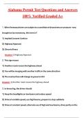 Alabama Permit Test &lpar;Latest 2026&sol;2027 Update&rpar; Complete Questions and Guide Answers&comma; 100&percnt; Verified Graded A&plus;