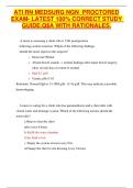 ATI RN Med-Surg Proctored Exam 2022&sol;2023 &ndash; 100&percnt; Correct Study Guide with Questions&comma; Answers&comma; and Rationales