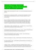Module 4 Portage Abnormal Psychology Latest Questions All Solved 20252026 Updated&period;