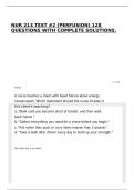 NUR 213 TEST &num;2 &lpar;PERFUSION&rpar; 128 QUESTIONS WITH COMPLETE SOLUTIONS&period;