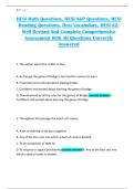 HESI Math Questions&comma; HESI A&P Questions&comma; HESI Reading Questions&comma; Hesi Vocabulary&comma; HESI A2&colon; Well Revised And Complete Comprehensive Assessment With All Questions Correctly Answered