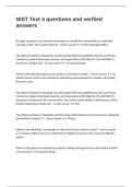 NIST Test 4 questions and verified answers 