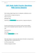 CIIP Study Guide Practice Questions With Correct Answers