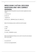 MRSO EXAM 2 ACTUAL 2025&sol;2026 QUESTIONS AND 100&percnt; CORRECT ANSWERS