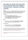 DISA HBSS 201 ADMIN ePO5&period;1&lpar;2025-2026&rpar;  EXAM 130 QUESTIONS AND CORRECT  ANSWERS &lpar;100&percnt; VERIFIED ANSWERS&rpar; &vert;AGRADE  