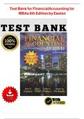 TEST BANK FOR FINANCIAL ACCOUNTING FOR MBAS 8TH EDITION BY EASTON