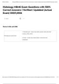 Histology NBME Exam Questions with 100&percnt; Correct Answers &vert; Verified &vert; Updated &lpar;Actual Exam&rpar; 20252026