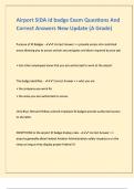 Airport SIDA ID Badge Exam Questions and Correct Answers - New Update &lpar;A Grade&rpar;
