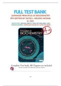 Test Bank For Lehninger Principles of Biochemistry 8th Edition By David L&period; Nelson&semi; Michael M&period; Cox &vert; 9781319228002 &vert; &vert; Chapter 1-28 &vert; All Chapters with Answers and Rationals