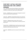 FICEP PART 2 ACTUAL 2025&sol;2026 QUESTIONS AND 100&percnt; CORRECT ANSWERS