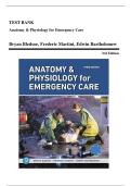 TEST BANK FOR Anatomy & Physiology for Emergency Care 3rd Edition by Bryan Bledsoe&comma; Frederic H&period; Martini&comma; Edwin Bartholomew ISBN&colon; 978-0135211458 COMPLETE GUIDE 100 &percnt; VERIFIED A&plus; GRADE ASSURED&excl;&excl;&excl;&excl;LATEST UPDATE&excl;&excl;&excl;&excl;&excl;
