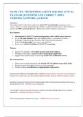 NASM CPT- 7TH EDITION LATEST 2025-2026 ACTUAL  EXAM 160 QUESTIONS AND CORRECT &lpar;100&percnt; VERIFIED ANSWERS&rpar; &vert;AGRADE  