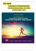 Full Test Bank &ndash; Foundations of Physical Education&colon; Exercise Science and Sport&comma; 21st Edition by Fisette&comma; Chapters 1&ndash;15
