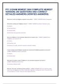FF1&sol;2 EXAM NEWEST 2024 COMPLETE NEWEST VERSION&rpar; 250 QUESTIONS AND CORRECT DETAILED ANSWERS &lpar;VERIFIED ANSWERS&rpar; 