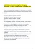 LSBPIE State Board Licensing Test- Complete Questions & 100&percnt; Correct Answers Guaranteed Pass