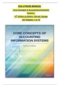 Full Solutions Manual &ndash; Core Concepts of Accounting Information Systems&comma; 14th Edition by Simkin&comma; Worrell&comma; Savage &lpar;Chapters 1&ndash;16&rpar;