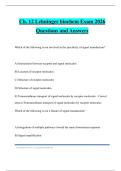 Ch&period; 12 Lehninger biochem Exam 2026 Questions and Answers