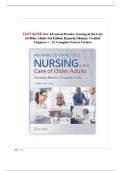 Test Bank for Advanced Practice Nursing in the Care of Older Adults&comma; 3rd Edition &vert; Kennedy-Malone &vert; Chapters 1&ndash;23 &vert; Verified & Updated 2025