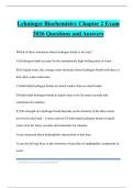 Lehninger Biochemistry Chapter 2 Exam 2026 Questions and Answers