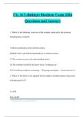 Ch&period; 16 Lehninger biochem Exam 2026 Questions and Answers