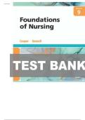 Foundations of Nursing 9th Edition Cooper & Gosnell &vert; Complete Test Bank&vert; Graded A&plus; &vert;Guaranteed Pass&excl;&excl; &lpar; NURSING 101&rpar;