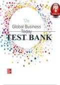 TEST BANK For Global Business Today&comma; 12th Edition By Charles Hill&comma; Verified Chapters 1 - 17&comma; Complete Newest Version