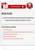 WGU D260 Capstone Task 2 Reflection And Professional Development Plan Complete 2025&sol;26 Study Guide &vert;&vert;Complete A&plus; Guide
