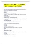 SUR 102 CHAPTER 8 EXAM WITH 100&percnt; CORRECT ANSWERS 