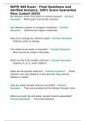 NUTR 400 Exam &ndash; Final Questions and Verified Answers&comma; 100- Score Guarantee Pass &lpar;Latest 2025&rpar;