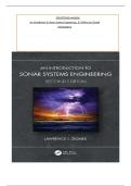 Full Solutions Manual – An Introduction to Sonar Systems Engineering, 2nd Edition by Ziomek (All Chapters)