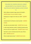 FIRE INSPECTOR 2 GOODFELLOW BLOCK II NEWEST 2025&sol;2026 NEWEST ACTUAL EXAM WITH COMPLETE QUESTIONS AND VERIFIED ANSWERS &vert;ALREADY GRADED A&plus;&vert; 