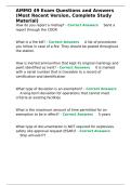 AMMO 49 Exam Questions and Answers &lpar;Most Recent Version&comma; Complete Study Material&rpar;