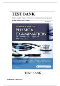 Seidel's Guide to Physical Examination 9th Edition Ball Test Bank &vert; Complete A&plus; Guide &vert; Graded A&plus; &vert; Guaranteed Pass&excl;&excl;