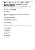 Pharm Opioids- Nagelhout Solved Exam Questions and Answers &lpar;Complete Practice Papers&rpar;
