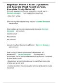 Nagelhout Pharm 2 Exam 1 Questions and Answers &lpar;Most Recent Version&comma; Complete Study Material&rpar;