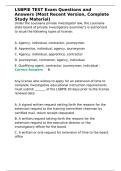 LSBPIE TEST Exam Questions & Answers &lpar;Most Recent Version&comma; Complete Study Material&rpar;&period;