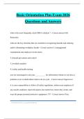 Basic orientation plus Bundled Tests 2026 Questions and Answers