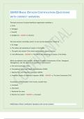 IAHSS Basic Officer Certification Exam &ndash; Verified Questions with Correct Answers A&plus;
