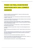 FHGEN 120 FINAL EXAM REVIEW QUESTIONS WITH 100&percnt; CORRECT ANSWERS 