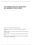 ENGINEERING GEOLOGY EXAM WITH CORRECT DETAILED ANSWERS