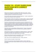 FHGEN 110 &ndash; STUDY GUIDE EXAM QUESTIONS WITH CORRECT ANSWERS 