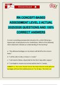 RN CONCEPT-BASED ASSESSMENT LEVEL 2 ACTUAL 2025&sol;2026 QUESTIONS AND 100&percnt; CORRECT ANSWERS