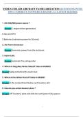 ENDEAVOR AIR AIRCRAFT FAMILIARIZATION QUESTIONS WITH 100&percnt; CORRECT ANSWERS &vert;GRADED A&plus;&vert; LATEST 2025&sol;2026