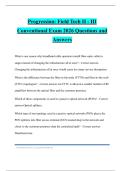 Progression&colon; Field Tech II - III Conventional Exam 2026 Questions and Answers
