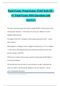 Final Exam&colon; Progression&colon; Field Tech III - IV Final Exam 2026 Questions and Answers