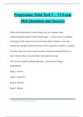 Progression&colon; Field Tech V &ndash; VI Exam 2026 Questions and Answers