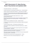 IBEC Electrolysis FL State Review  Exam Fully Solved and Updated 2025