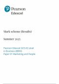 Pearson Edexcel AS Level Business Mark Scheme Paper 1 2025&lpar;8BSO&sol;01&colon; Marketing and People&rpar;